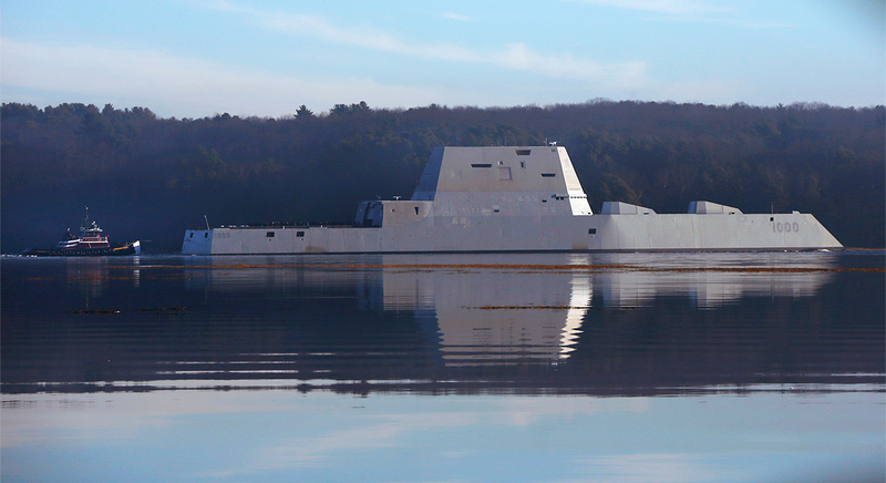 Illustration for article titled Navy's New Zumwalt-Class Stealth Destroyer Helps Save Fishing Boat Skipper On First Outing
